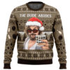 The Dude Abides The Big Lebowski Ugly Christmas Sweater - Holiday Jumper Sweatshirt - Narides