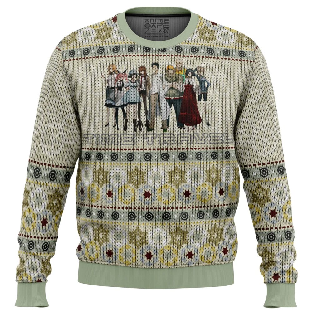 The Elite Team Steins Gate Ugly Christmas Sweater - Holiday Jumper Sweatshirt - Narides