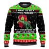 The Grinch I Want To Be A Nice Person But Everyone Is Just So Stupid Christmas Jumpers Limited Ugly Sweater - Narides