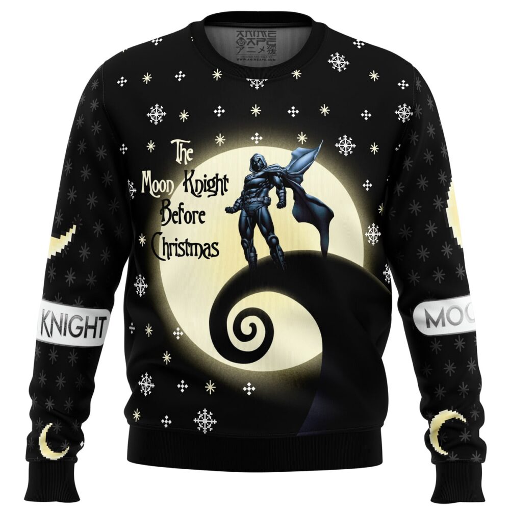 The Moon Knight Before Christmas Ugly Christmas Sweater - Holiday Jumper Sweatshirt - Narides