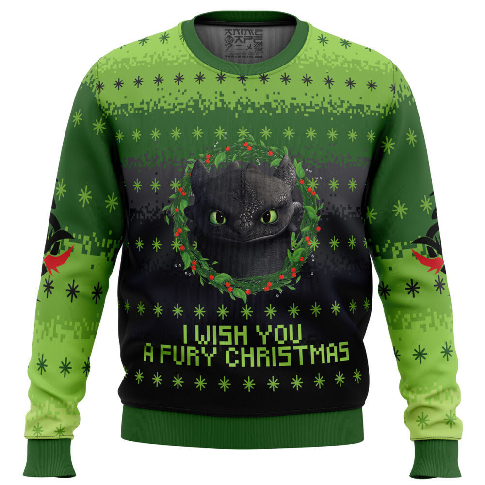 Toothless Ugly Christmas Sweater - Holiday Jumper Sweatshirt - Narides