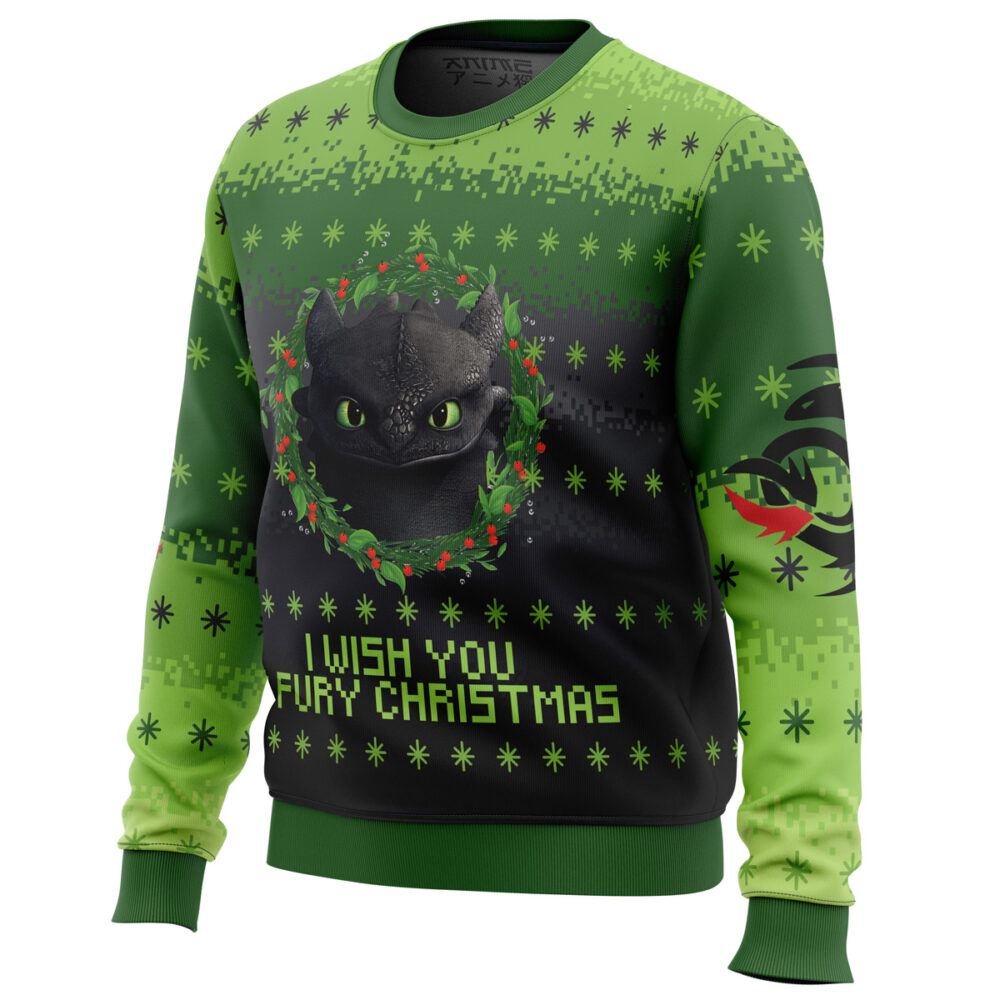 Toothless Ugly Christmas Sweater - Holiday Jumper Sweatshirt - Narides