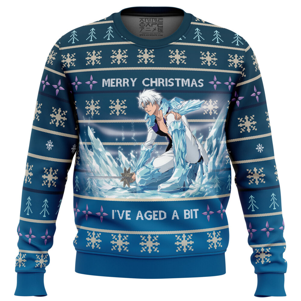 Toshiro Hitsugaya Bleach Thousand-Year Blood War Ugly Christmas Sweater - Holiday Jumper Sweatshirt - Narides