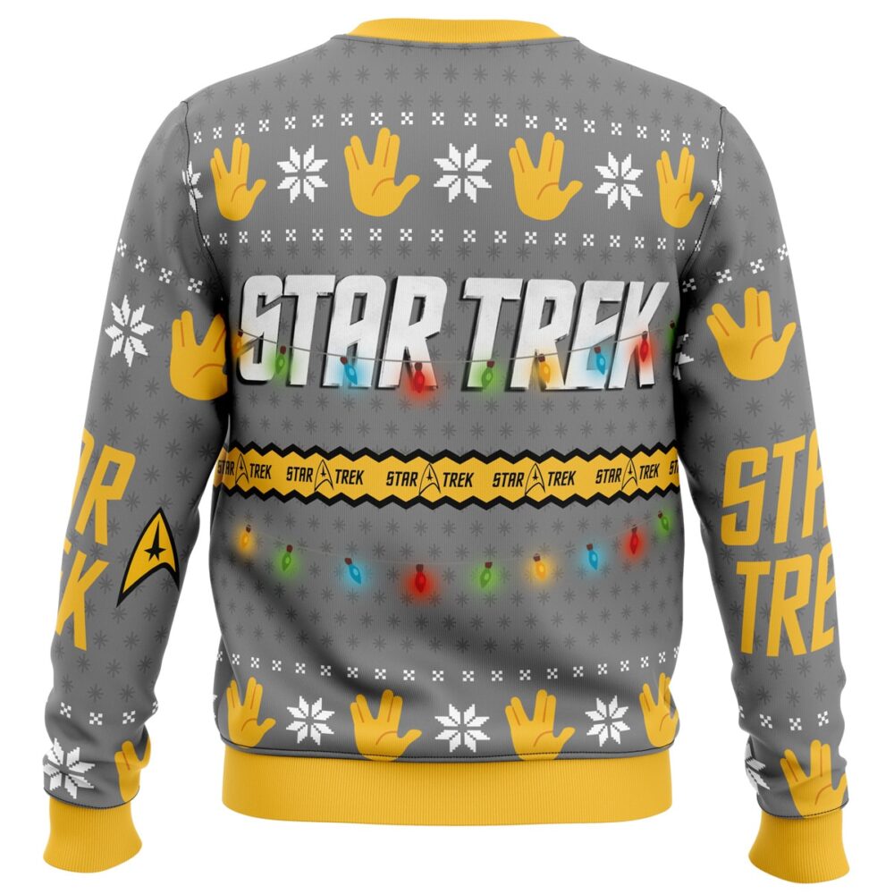 Trek The Halls Star Trek Ugly Christmas Sweater - Holiday Jumper Sweatshirt - Narides