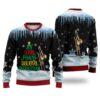 Trombone Joy Love Peace Believe Christmas Christmas Knitted Print Sweatshirt Best For Christmas Noel Ugly Sweater - Narides