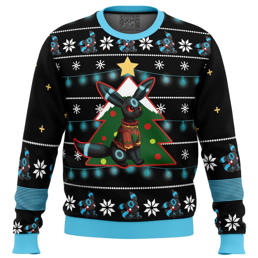 Umbreon Pokemon Ugly Christmas Sweater - Holiday Jumper Sweatshirt - Narides