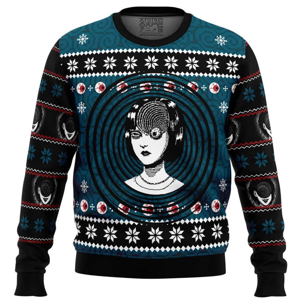 Uzumaki Junji Ito Ugly Christmas Sweater - Holiday Jumper Sweatshirt - Narides