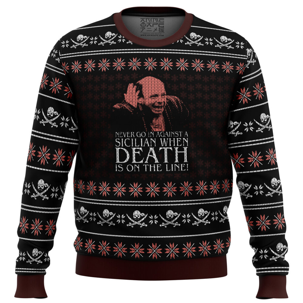 Vizzini The Princess Bride Ugly Christmas Sweater - Holiday Jumper Sweatshirt - Narides