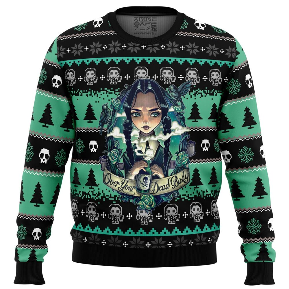 Wednesday Addams Ugly Christmas Sweater - Holiday Jumper Sweatshirt - Narides