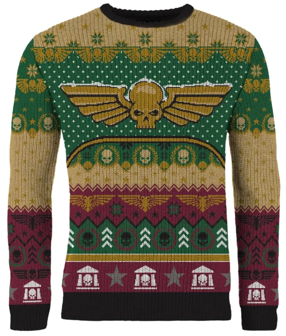 Warhammer 40k Astra Militarum Ugly Christmas Sweater | Holiday Jumper – Narides