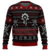 World Of Warcraft For The Horde Ugly Christmas Sweater - Holiday Jumper Sweatshirt - Narides