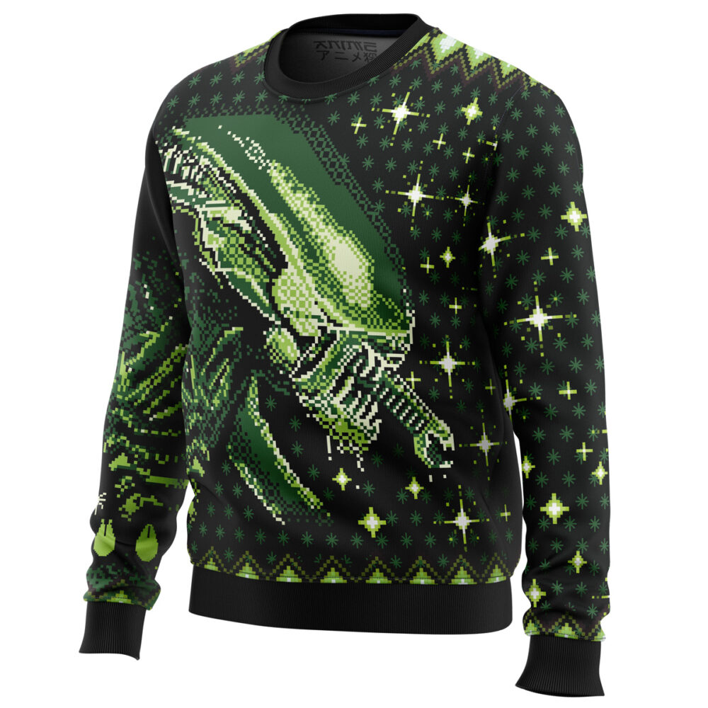 Xenomorph Alien Ugly Christmas Sweater - Holiday Jumper Sweatshirt - Narides