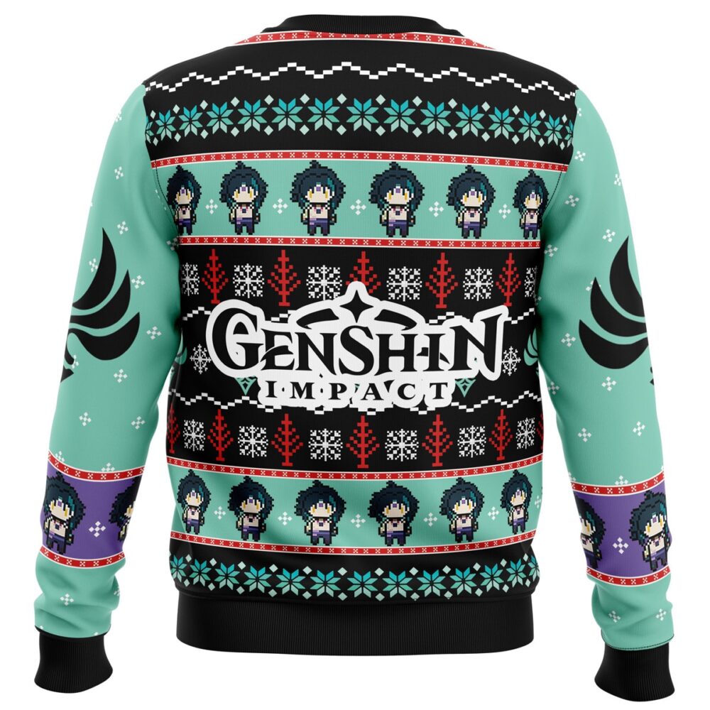 Xiao Genshin Impact Ugly Christmas Sweater - Holiday Jumper Sweatshirt - Narides