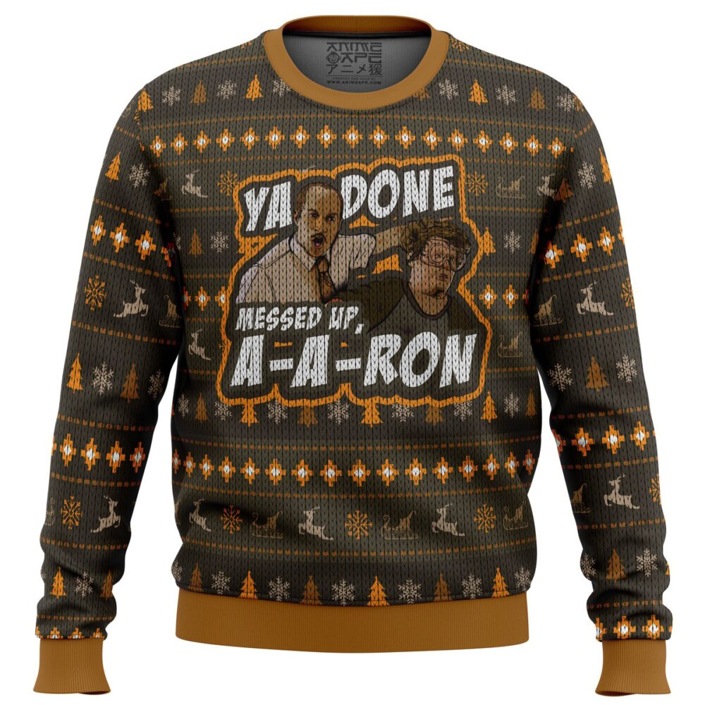 Ya Done Messed Up Aaron Key And Peele Ugly Christmas Sweater - Holiday Jumper Sweatshirt - Narides