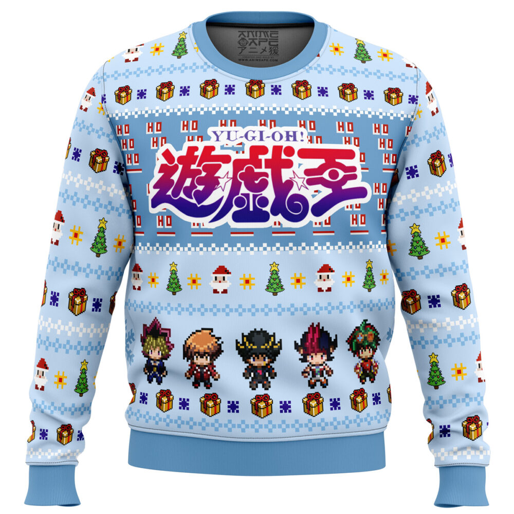 Yugioh Character Sprites Ugly Christmas Sweater - Holiday Jumper Sweatshirt - Narides