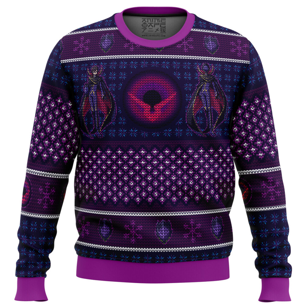 Zero Lelouch Code Geass Ugly Christmas Sweater - Holiday Jumper Sweatshirt - Narides